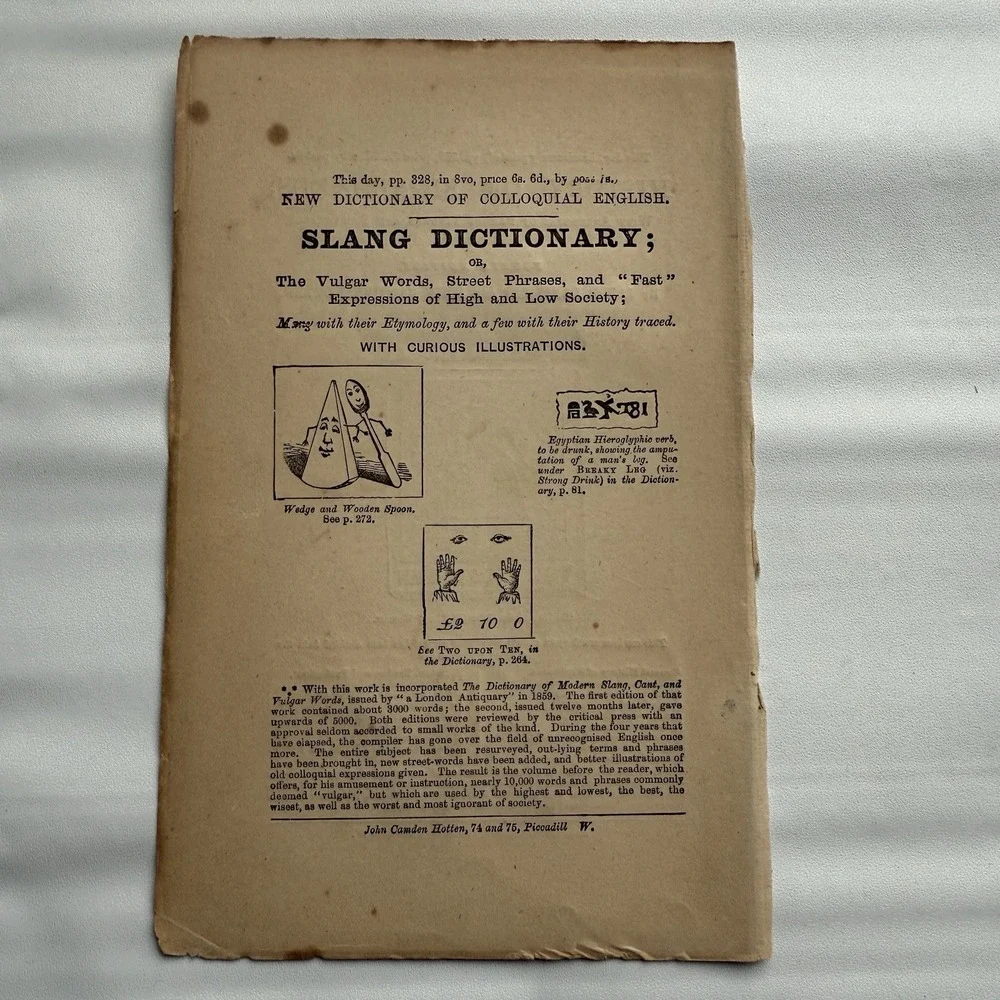 1866 The History of Sign boards From the Earliest Time to the‎ Present Book Ad